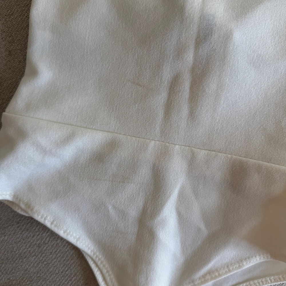White Ruffled Bodysuit - Picture 6 of 9